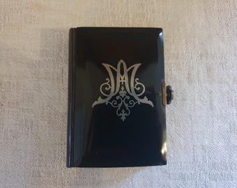 Dutch celluloid book of prayers, prayer book, antique