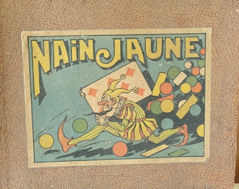Nain Jaune, game with tokens, antique French