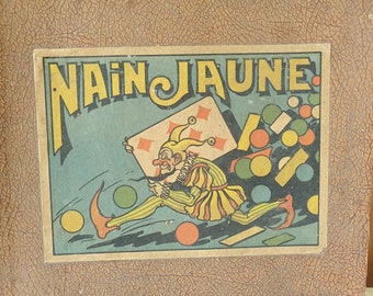 Nain Jaune, game with tokens, antique French