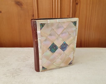 Photo album, mother of pearl, antique French