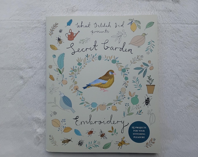 Book Secret Garden Embroidery by Sophie Simpson - book on embroidered and cross stitched garden plants and animals with projects to make