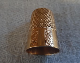 Gold thimble, antique Dutch, 14 ct