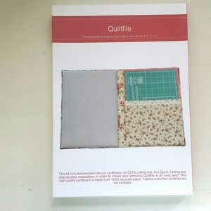 Kit de bricolage pour courtepointe, fournitures pour courtepointe, cartonnage recouvert de tissu incl. Tapis de découpe OLFA