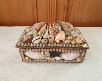 Sewing box or work box, shell box,  antique French