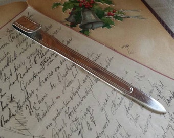 Silver paper knife, letter opener, vintage Italian
