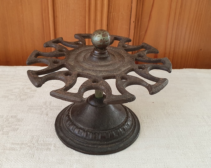 RESERVED FOR SABINE - Stamp holder, stamp carousel, stamp rack, antique cast iron