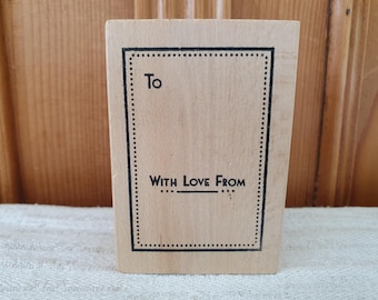 Wooden stamp With love from - East of India