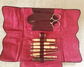 Sewing etui, sewing case, sewing set with antique sewing tools