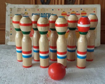 Skittles, vintage wooden