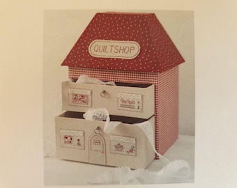 DIY kit for a sewing box or storage box  with drawers, house shaped