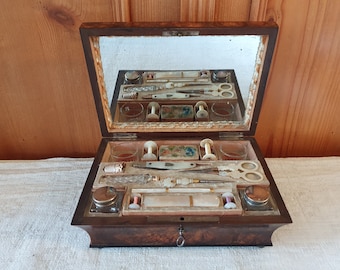 Palais Royal antique sewing box - writing box, French, 19th century