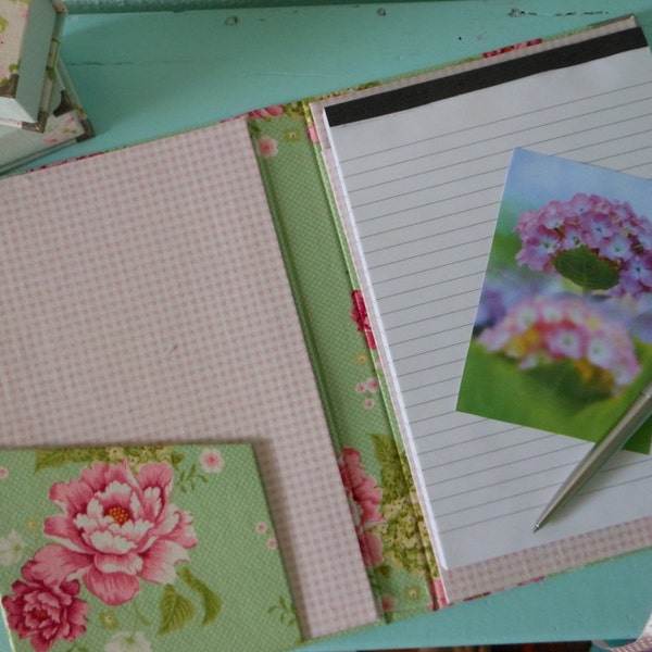 Kit DIY pour cahier A5, cartonnage recouvert de tissu