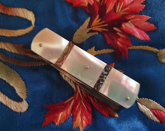 Mother of pearl pocket knife, folding knife, fruit knife antique German