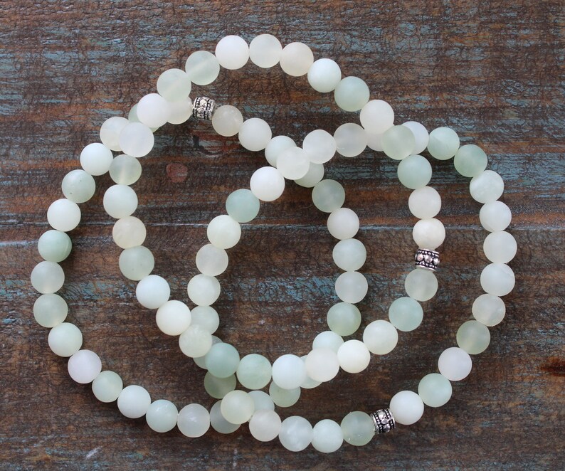 Green Serpentine Jade Natural Stone Stretchy Bracelet Stackable Bracelet 6mm Beads Elastic Bangle image 5