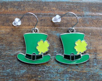 St. Patrick's Holiday Earrings | stainless steel earwires | Shamrocks, Pot of Gold, Beer Mugs, Gnome