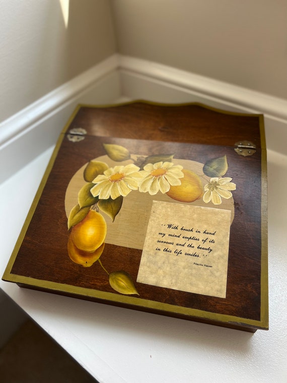 Wood Lap Desk Writing Lap Desk Painters Lap Desk Vintage Etsy