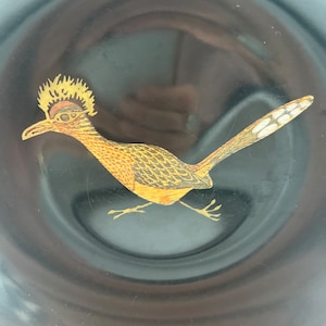 Vintage Couroc Monterey, California Dish with Road Runner Mid Century Modern MCM