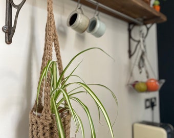 Jute Plant Hanger | Boho Hanging Plant Pot Holder | Indoor Houseplant Display