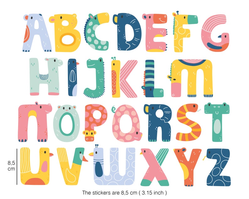 Wall stickers letters nursery wall decal kids room wall Etsy