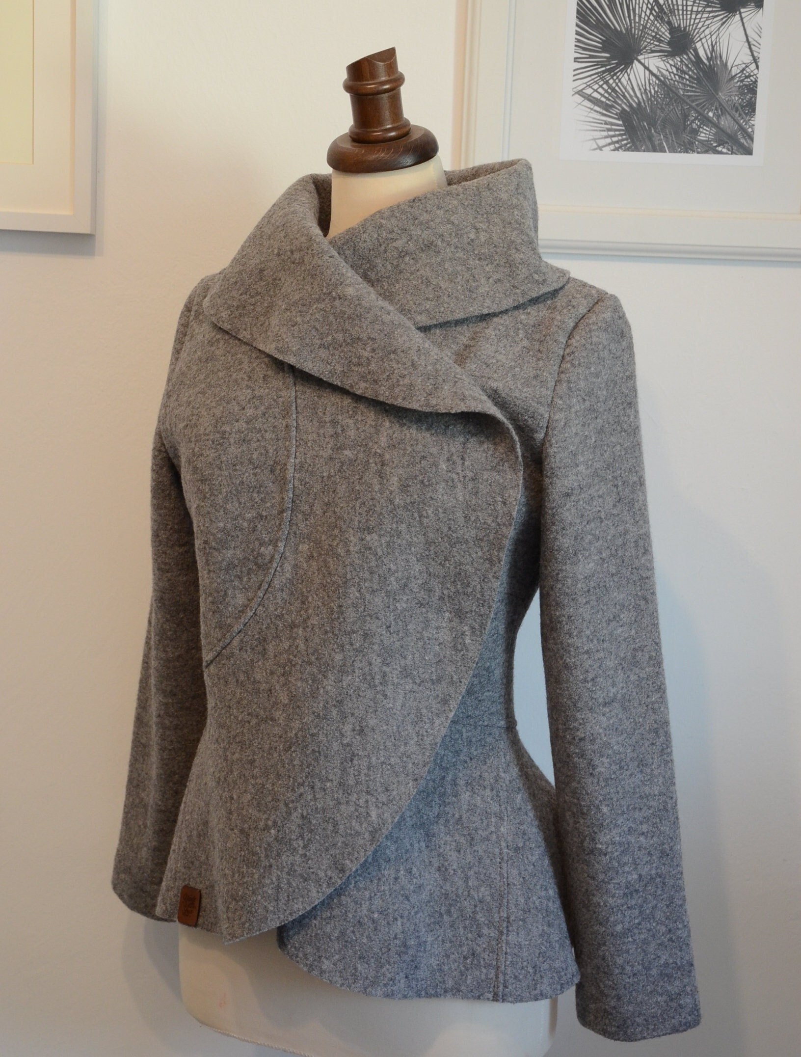 boiled wool jacket womens