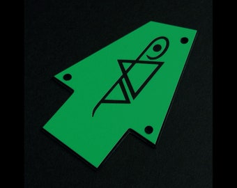 Guitar Parts - Engraved Etched - Truss Rod Cover - Options Fit: Gibson Epiphone Jackson Ibanez - Jem STEVE VAI - Green Black