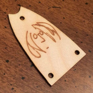 Chitarra parti - legno bruciato - Truss Rod Cover - opzioni Fit: Gibson o Epiphone - JOHN LENNON Imagine BEATLES - oro nero