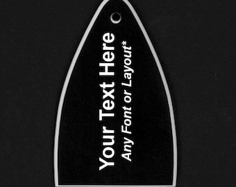 Guitar Truss Rod Cover - Custom Engraved - For PRS Paul Reed Smith USA - PERSONALIZED Text - Black