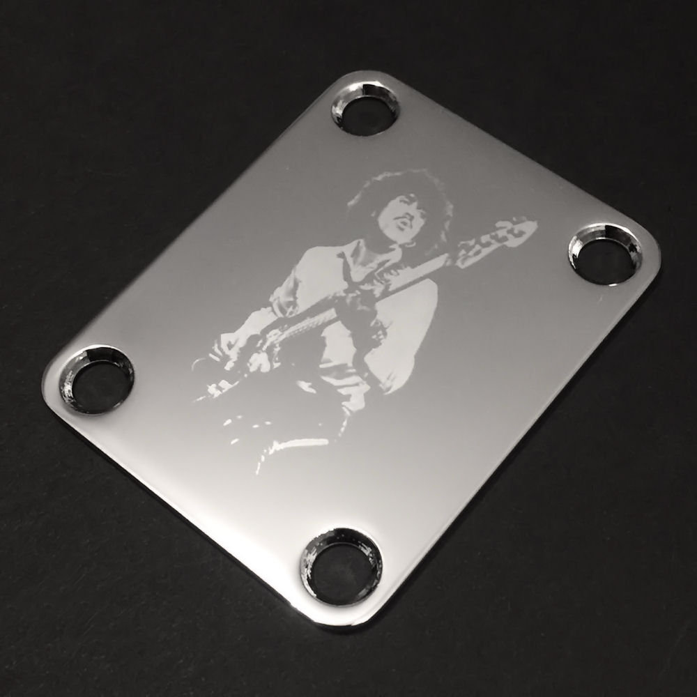 Guitar Parts - Neck Mounting Plate - Custom Engraved Etched - PHIL