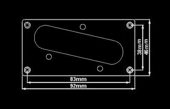 Qukaim Montage Pickup Ring 2 STKS Gitaar Pickup Frame, Metalen Pickup Cover Frame Set voor Brug en Hals Pickups, Vervanging Montage Ring voor Elektrische Gitaar