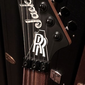 Guitar Parts - Engraved Etched - Truss Rod Cover - Fits Jackson - Oversized xl RR RANDY RHOADS - Quiet Riot Ozzy