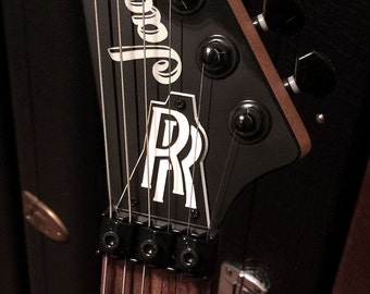 Guitar Parts - Engraved Etched - Truss Rod Cover - Fits Jackson - Oversized xl RR RANDY RHOADS - Quiet Riot Ozzy