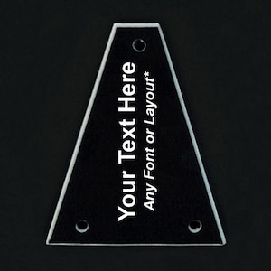 Gitarr Truss Rod Cover - Specialgraverad - För JACKSON - PERSONLIG TEXT - Svart