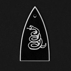 Guitar Parts - Engraved Etched - Truss Rod Cover - Options Fit: Gibson Epiphone Jackson Ibanez - METALLICA Don&#39;t Tread SNAKE