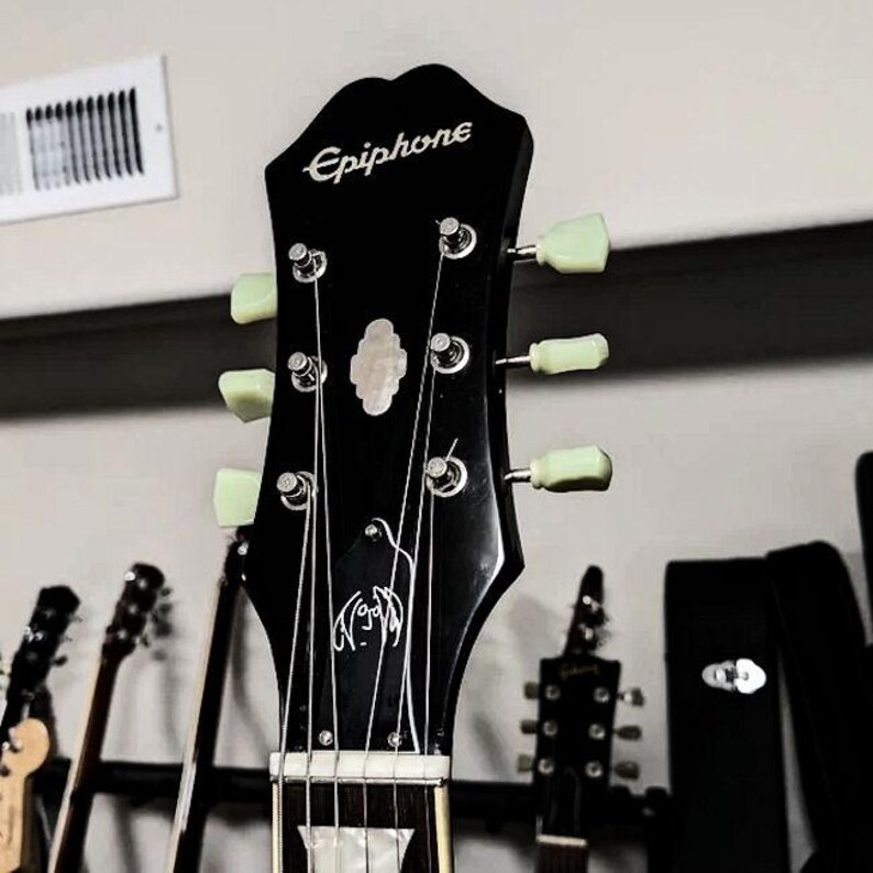 Gitarrdelar - Graverade och etsade - Tröskel för dragstång - Passar till: Gibson, Epiphone, Jackson, Ibanez - JOHN LENNON, Imagine, BEATLES bild 2