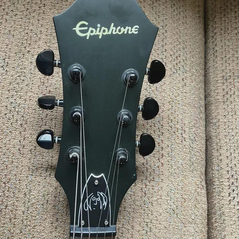 Gitarrdelar - Graverade och etsade - Tröskel för dragstång - Passar till: Gibson, Epiphone, Jackson, Ibanez - JOHN LENNON, Imagine, BEATLES bild 3