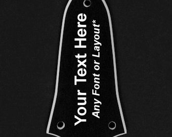 Guitar Truss Rod Cover - Custom Engraved - For TAYLOR - PERSONALIZED TEXT - Black