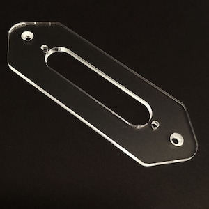Guitar Part - CONVERSION PICKUP RING Mounting Trim Bezel - P90 DogEar to Telecaster Neck Single Coil - Black, Clear, Chrome Gold Mirror