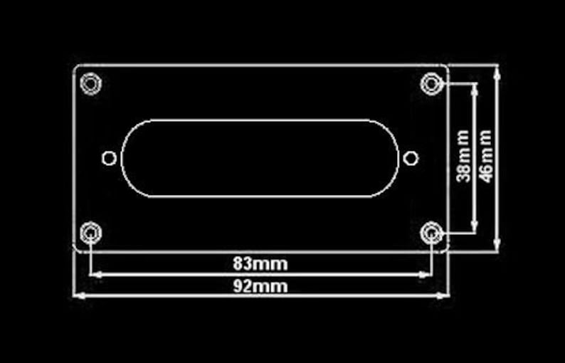 Guitar Part - CONVERSION PICKUP RING Mounting Trim Bezel - Humbucker to ...