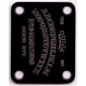 Guitar Parts - Neck Mounting Plate - Custom Engraved Etched - OUIJA BOARD - Chrome, Black, or Gold