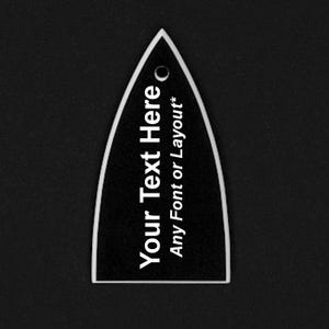 Guitar Truss Rod Cover - Custom Engraved - For ESP or LTD - PERSONALIZED Text - Black