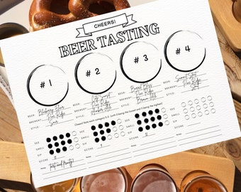 Beer Tasting Scorecard • Instant Download • Beer Party Activity Printable • Digital Beer Tasting Scorecard