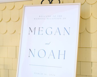 Elegant Minimalist Wedding Welcome Sign: Digital File or Eco-Friendly Printed Poster with Designer Assistance