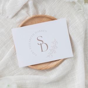 Personalized Monogram Notecards: Custom Thank You Stationery with Designer Collaboration