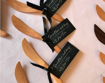 Customizable Cheese Knife Wedding Favor Tags: Spread Love & Cheese - Printed or Digital