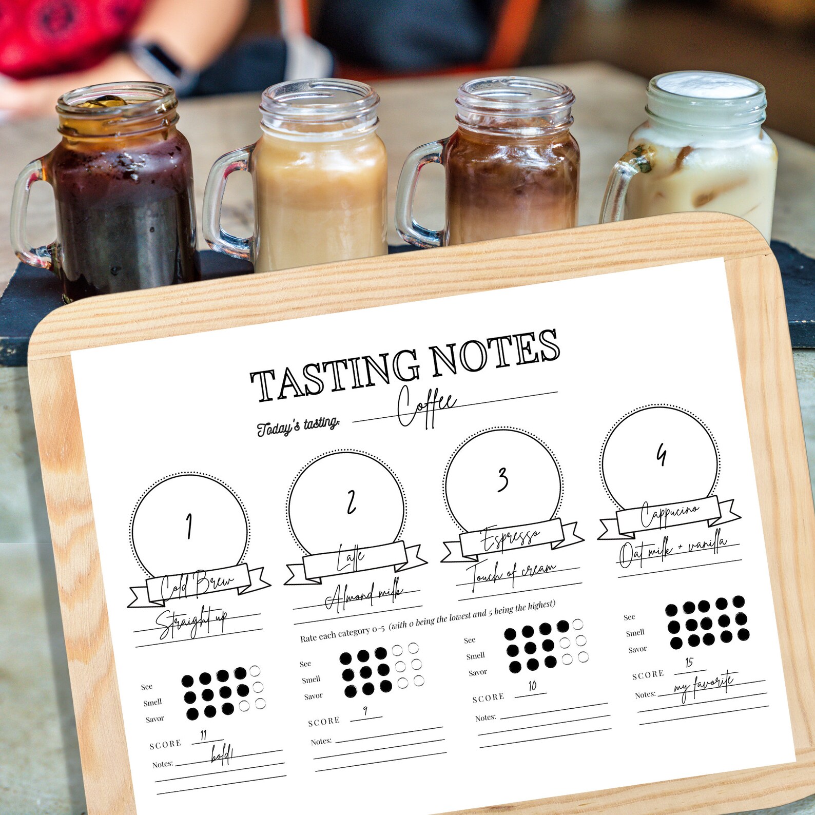 Printable Tasting Worksheet: At-home Party Activity for Wine, Beer ...