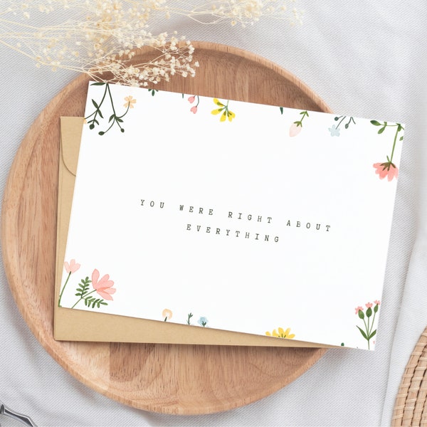 Wildflower Mother's Day Cards • Eco-Friendly Cards • You were right about everything