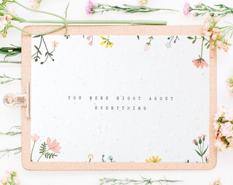 Wildflower Seed Paper Mother's Day Cards - Eco-Friendly Plantable Gifts - Custom Designer Collaboration