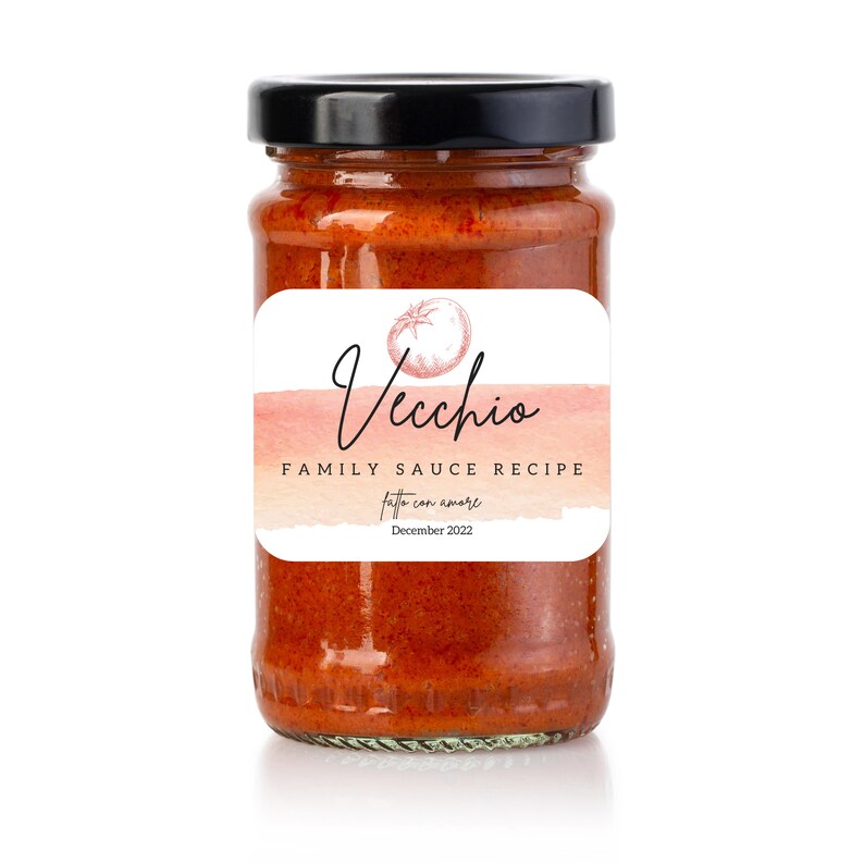 Tomato Sauce Labels Custom Mason Jar Labels Personalized Etsy