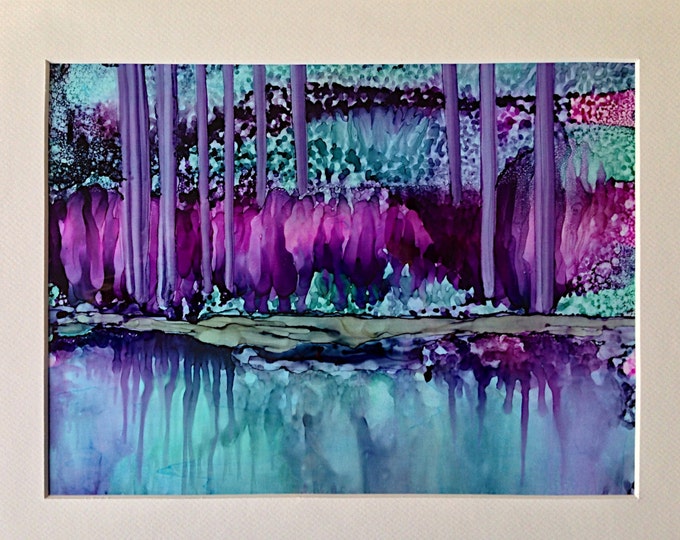 Alcohol Ink Art. Original Painting. Reflections. Etsy