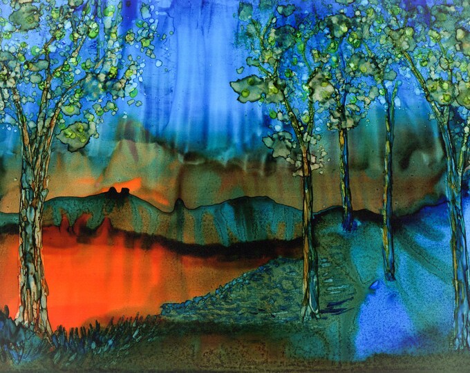 Print. Alcohol Ink. Alcohol Ink Art. Alcohol Ink Print. Art Etsy